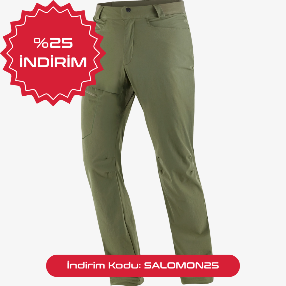 Salomon Wayfarer Erkek Outdoor Pantolon Koyu Yeşil