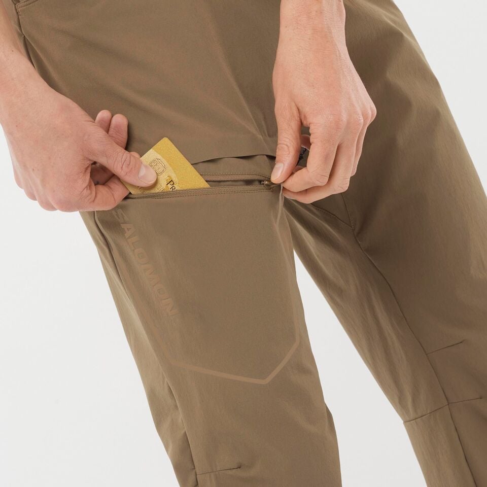 Salomon Wayfarer Erkek Outdoor Pantolon Kahverengi