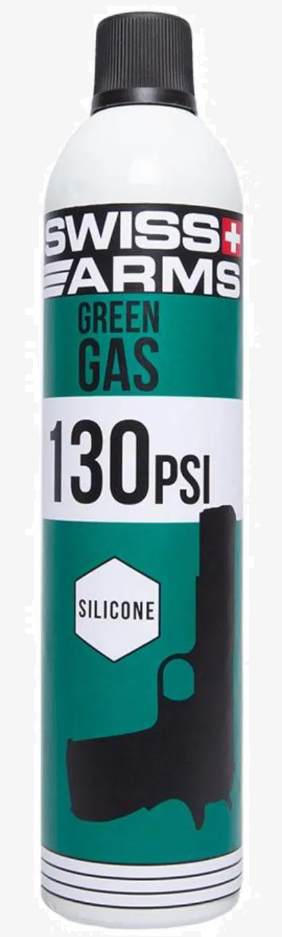 Cybergun Swiss Arms Silikonlu 130PSI / 760 ml Airsoft Green Gas - Yeşil Şişe