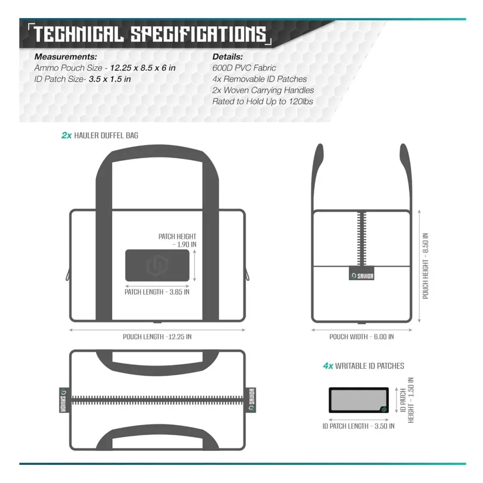 Savior Equipment Mini Hauler Duffle Çanta 2'li Paket Yeşil
