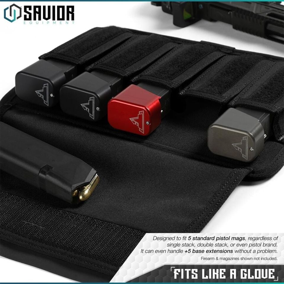Savior Equipment Mag Buddy Tabanca Şarjör Kılıfı 2'li Paket Mat Siyah