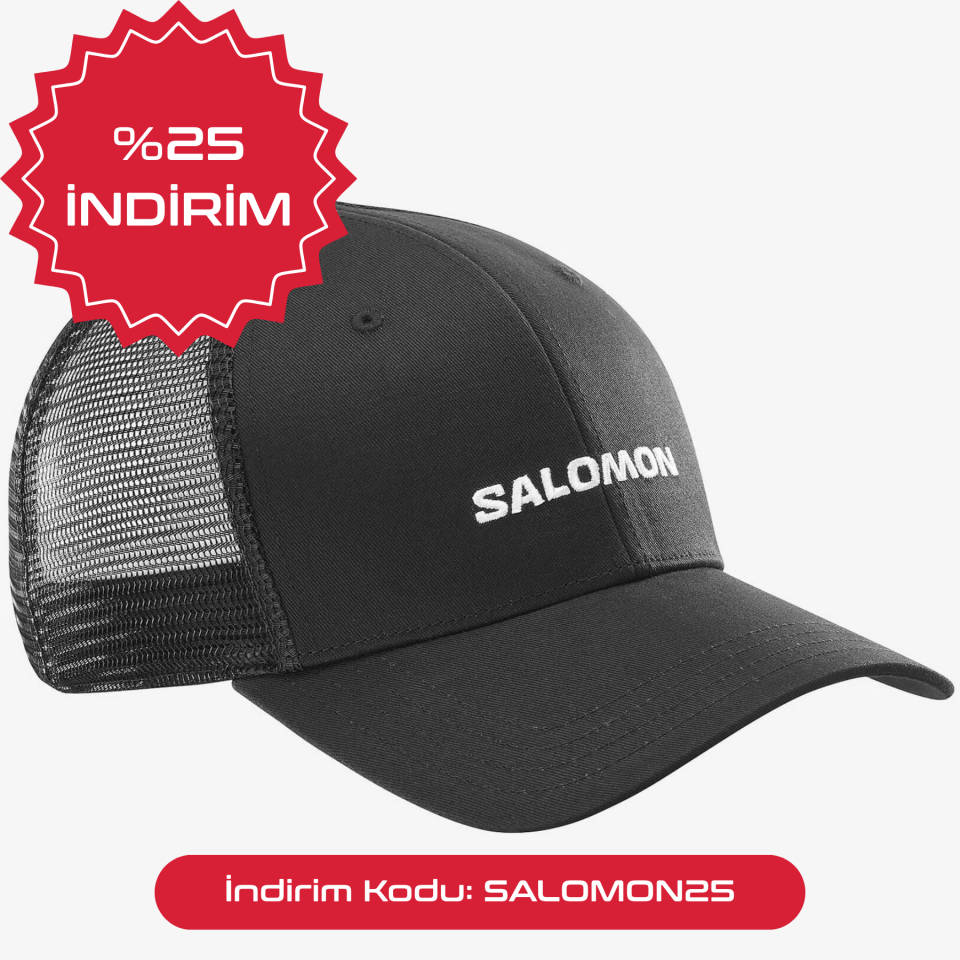 Salomon Trucker Cap Logo Siyah Outdoor Şapka