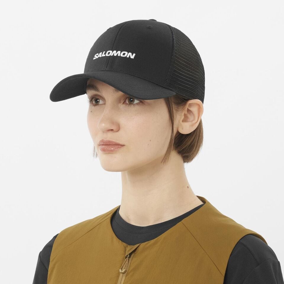Salomon Trucker Cap Logo Siyah Outdoor Şapka