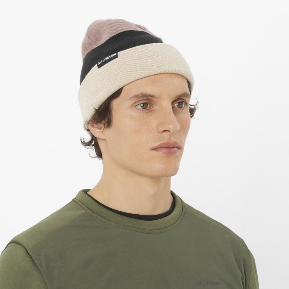 Salomon Flatspin Reversible Beanie Bere Krem-Siyah