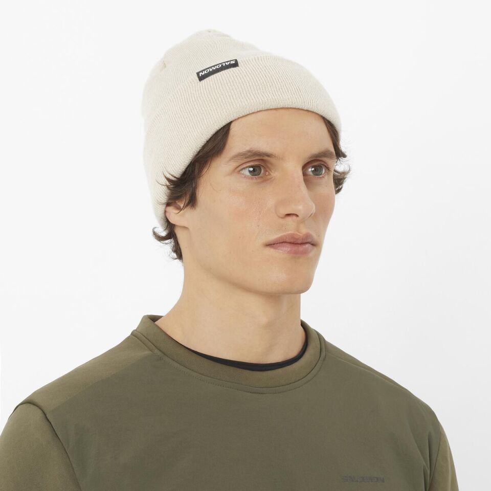 Salomon Flatspin Reversible Beanie Bere Krem-Siyah