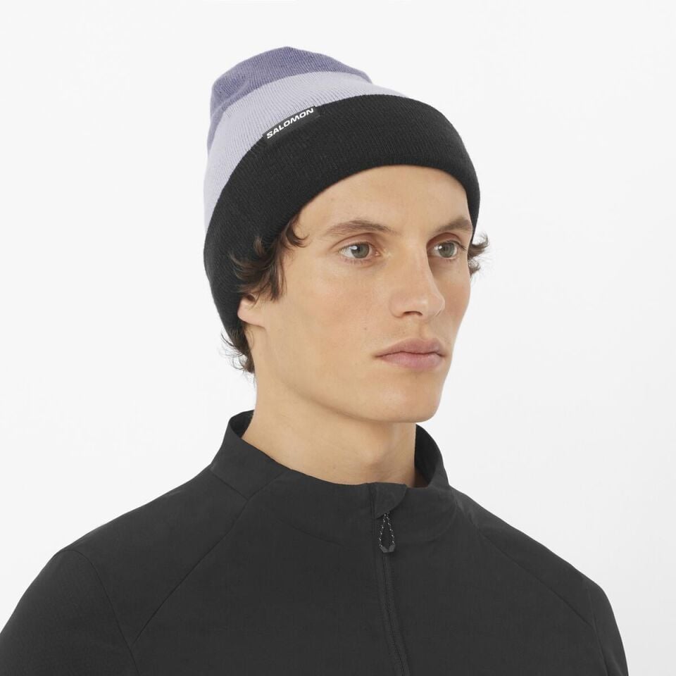 Salomon Flatspin Reversible Beanie Bere Mavi-Siyah