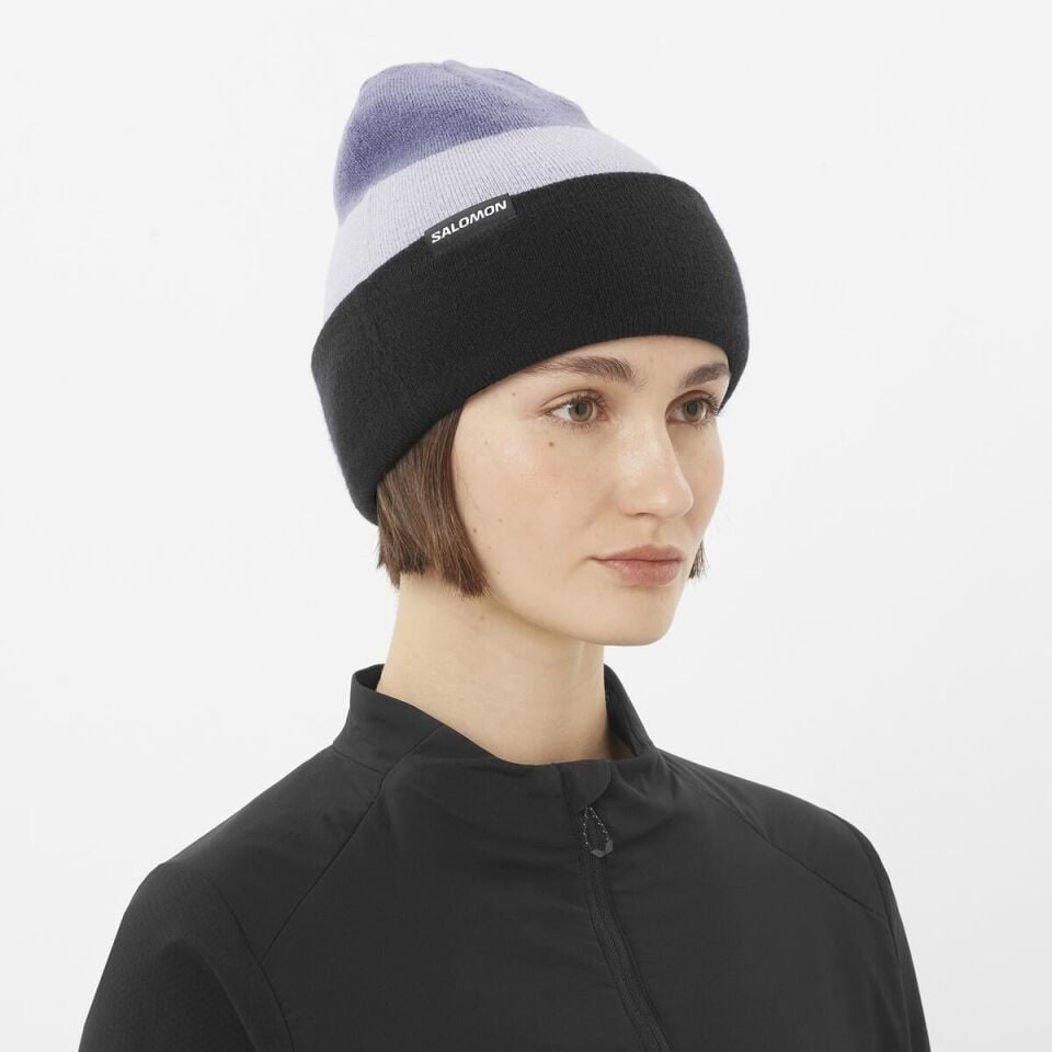 Salomon Flatspin Reversible Beanie Bere Mavi-Siyah