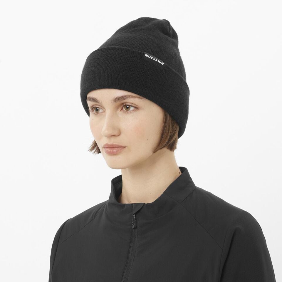 Salomon Flatspin Reversible Beanie Bere Mavi-Siyah