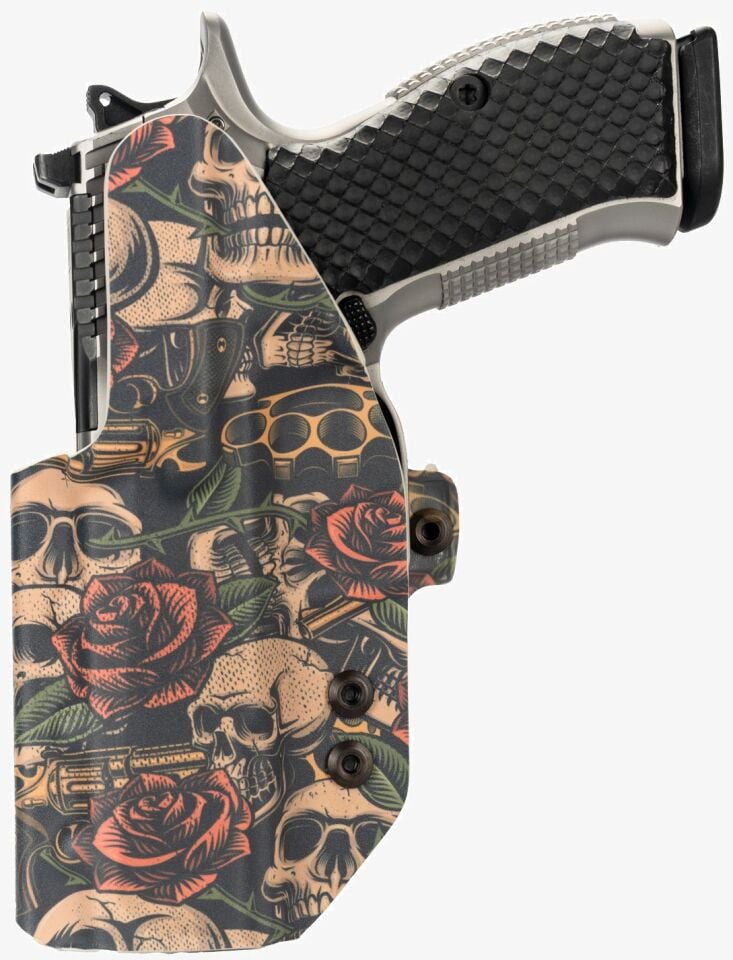 SAR 7/24 Uyumlu Kydex Tabanca Taşıma Kılıfı Guns and Roses - Sağ İç Taşıma