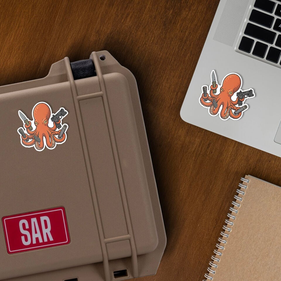 Laptop Sticker Ahtapot