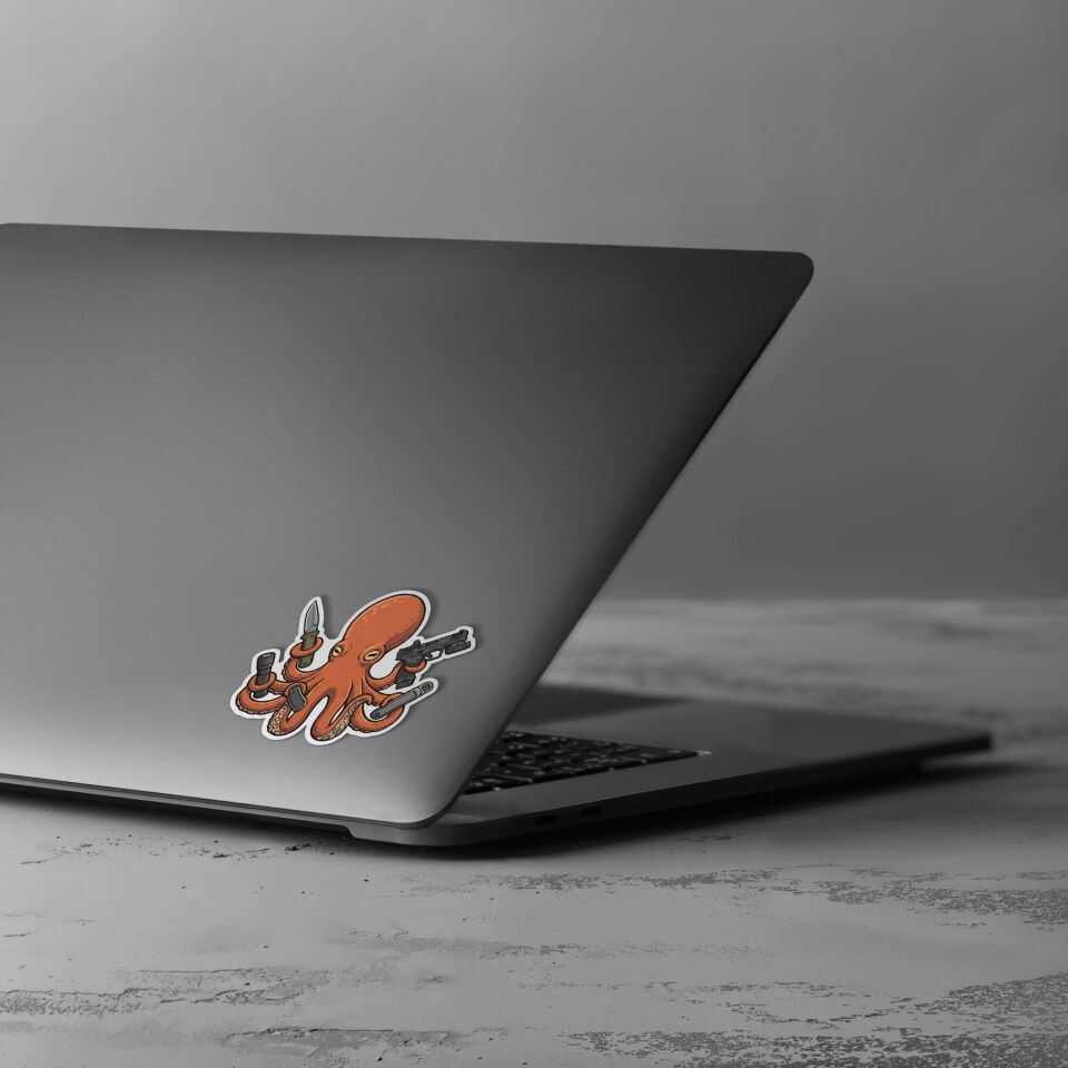 Laptop Sticker Ahtapot