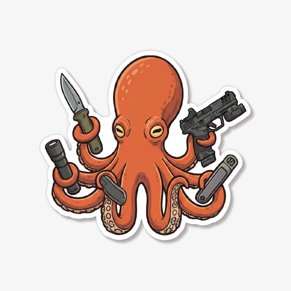 Laptop Sticker Ahtapot