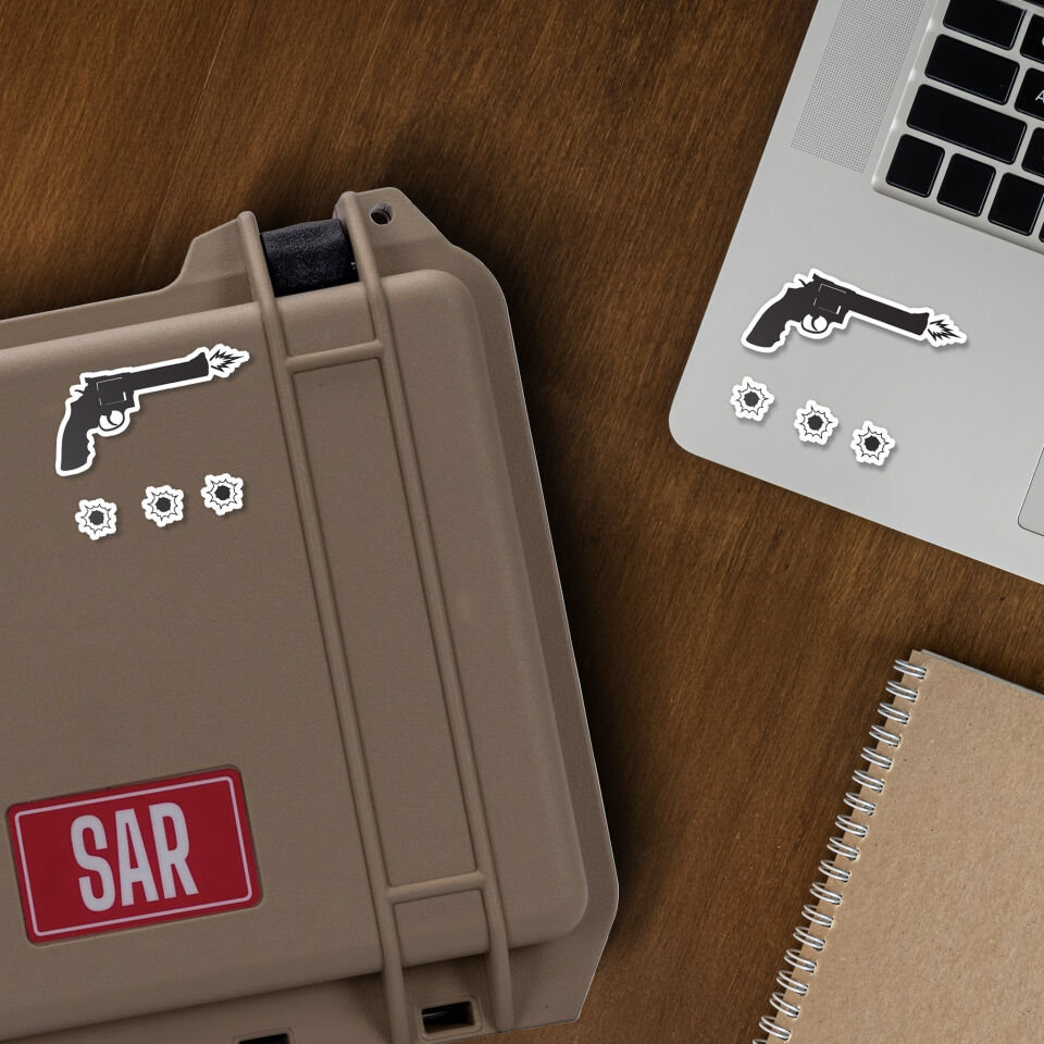 Laptop Sticker Revolver
