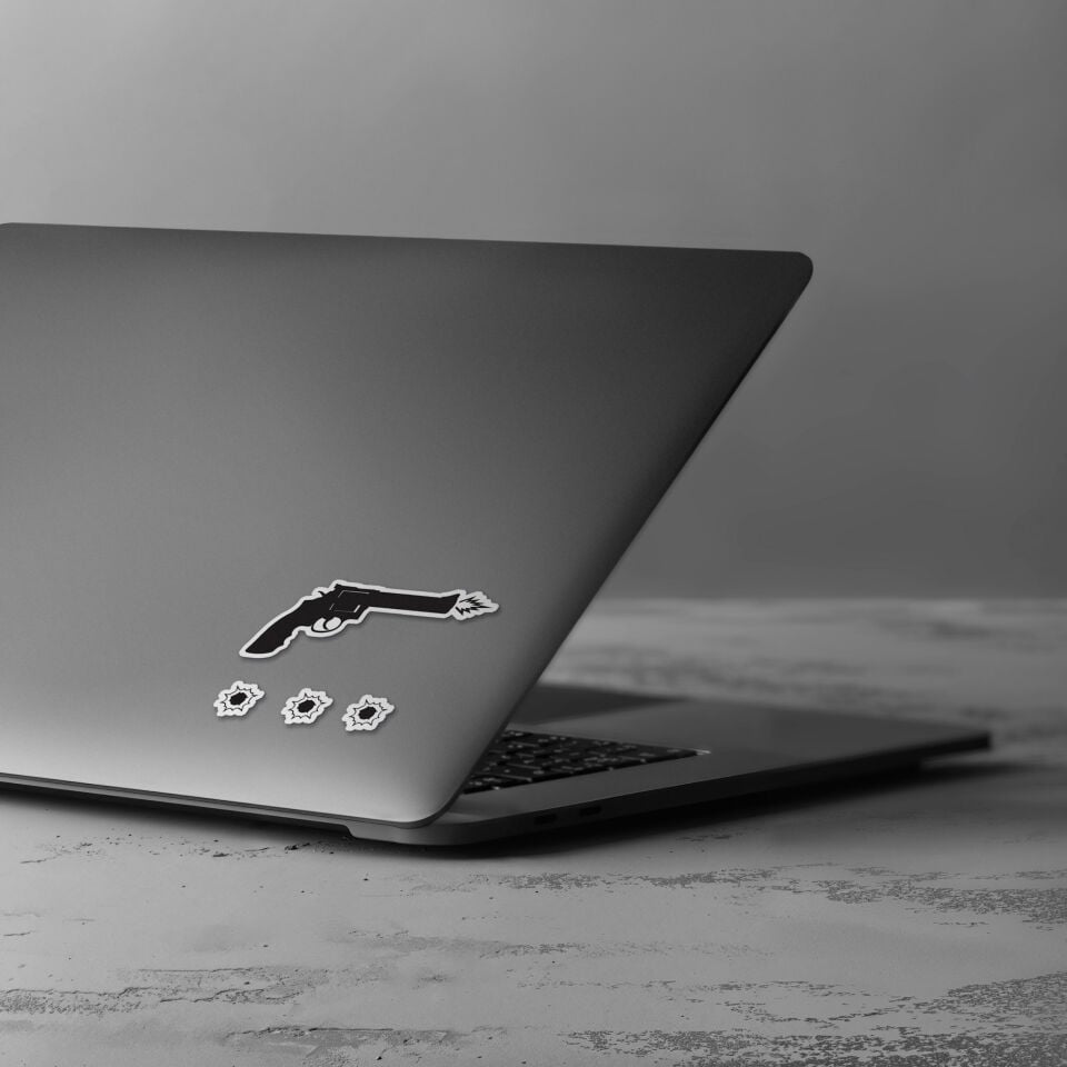 Laptop Sticker Revolver
