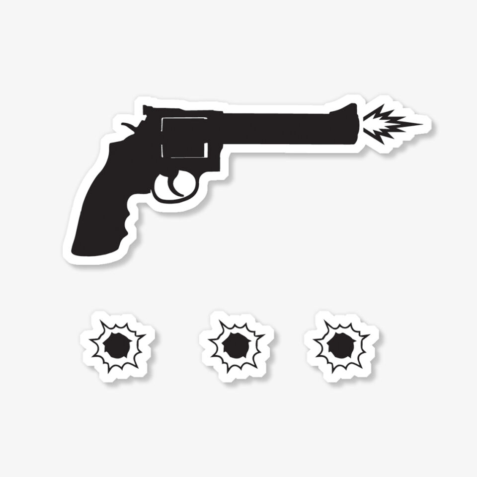 Laptop Sticker Revolver