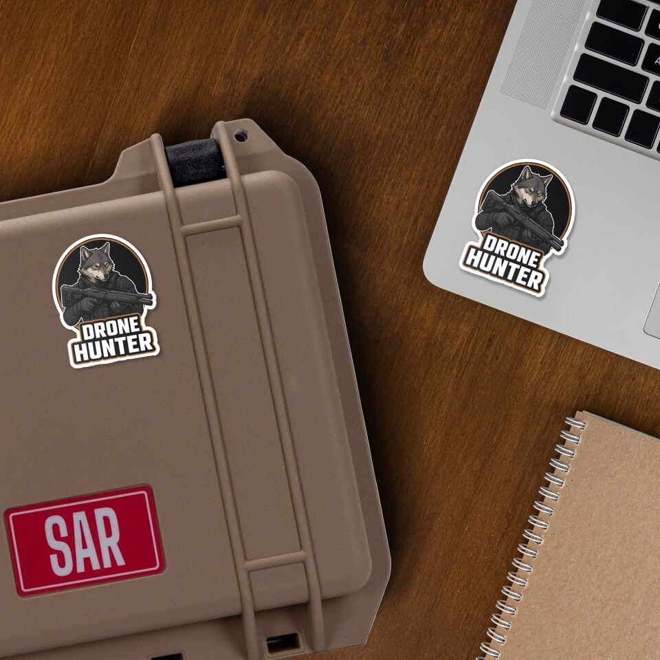 Laptop Sticker Drone Hunter