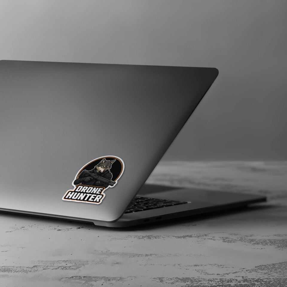 Laptop Sticker Drone Hunter