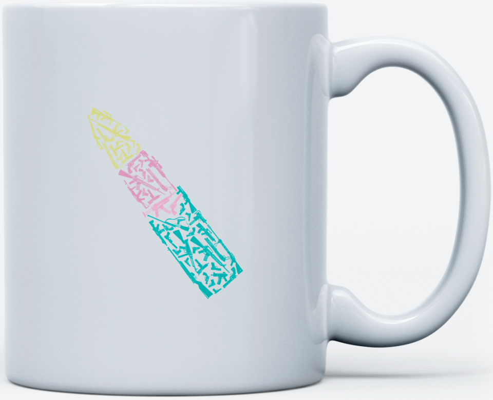 Mermi Çizimli Hediyelik Kupa Bardak