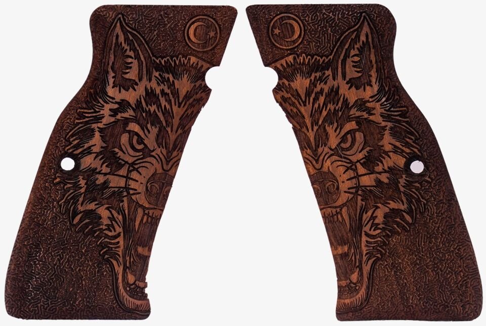 Kılınç 2000 Light Uyumlu Kurt Desenli Ahşap Kabza