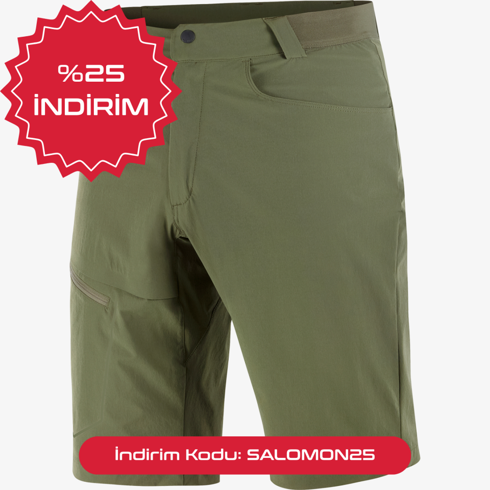 Salomon Wayfarer Erkek Outdoor Şort Koyu Yeşil